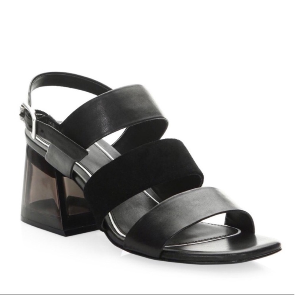 Rag & Bone Reese Leather & Suede with lucite heels size 41 BEAUTIFUL